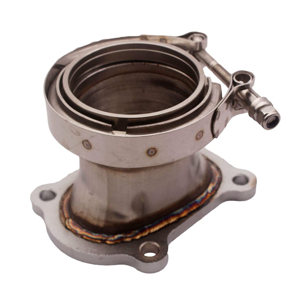 Ct26 4 bultar  to 2.5 "v-band fläns turbo adapter rostfri s adapter + klämma