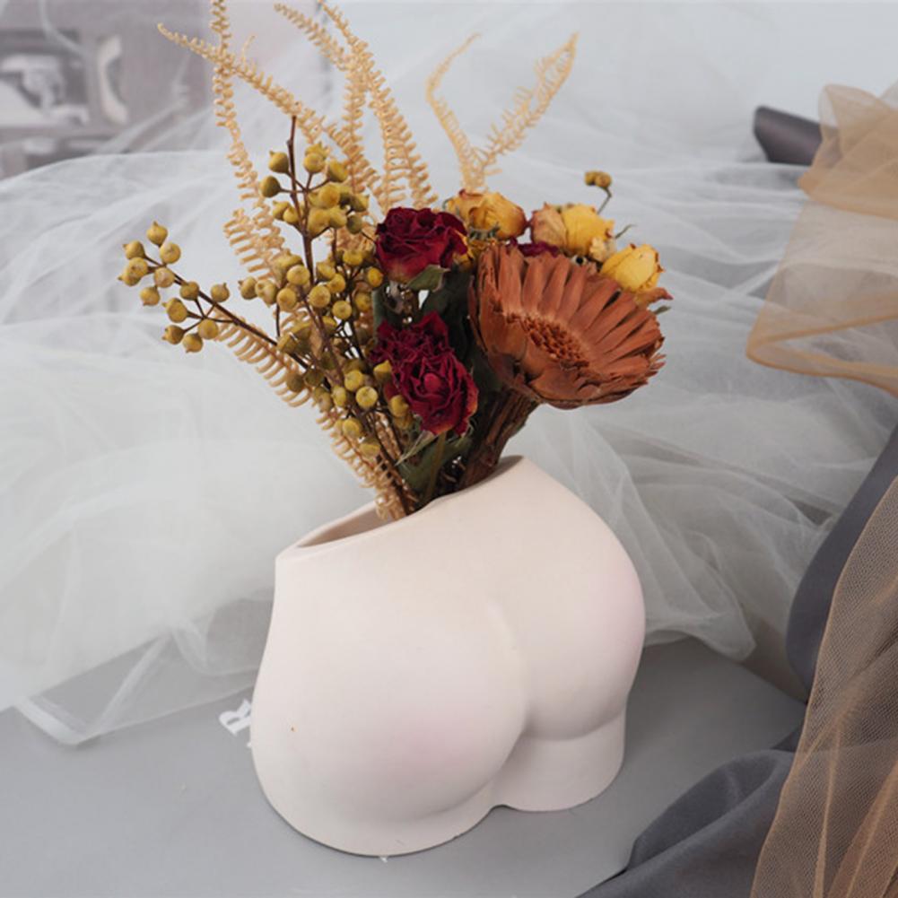 Porte-stylo en résine, 1 pièce, , moule de Vase à fleurs en forme de fesse, antiadhésif, libération facile, bricolage, moules en Silicone, décoration de Table