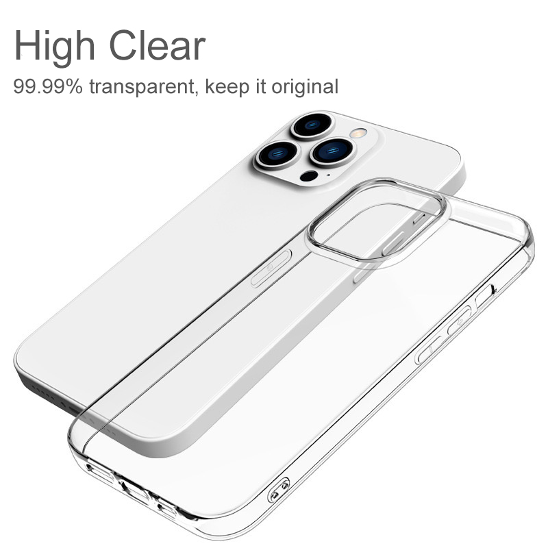 Ultra Thin Slim Case For iPhone 15 15 14 13 12 Mini 11 Pro XS Max X XR SE2 SE 3 6 7 8 Plus Clear Cover Cases