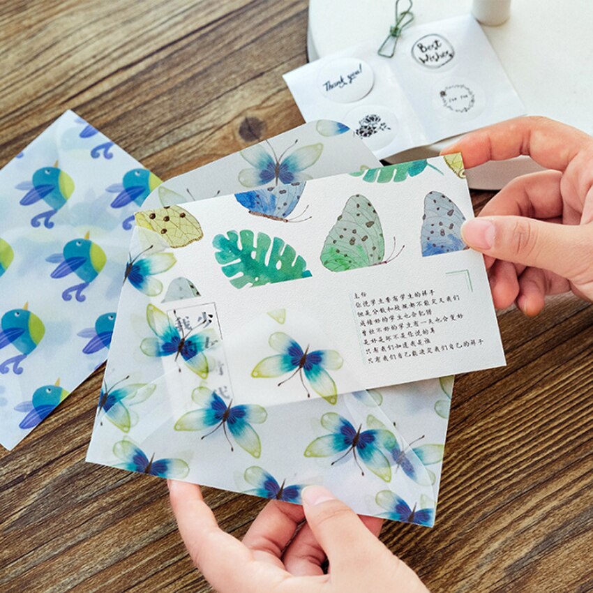 30 pièce papillon enveloppe acide sulfurique papier mariage lettre Invitation 15*10CM
