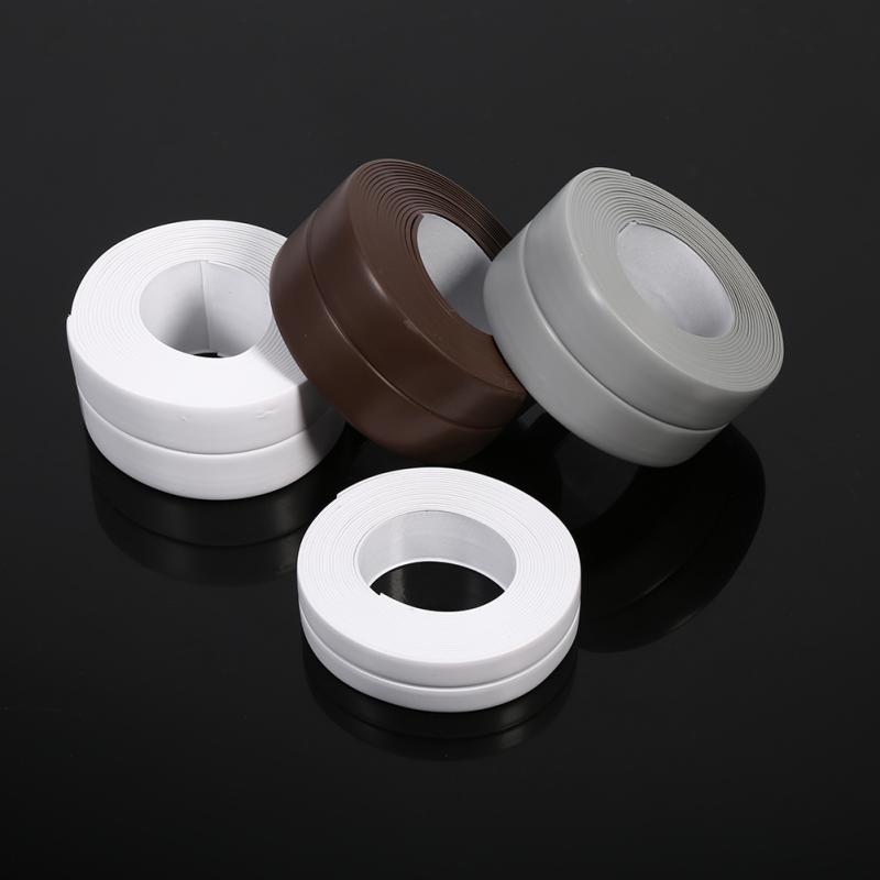 3.2M Zelfklevende Bad En Muur Afdichtstrip Wasbak Edge Trim Keuken Waterdichte Olie-proof Flexibele PVC afdichtstrip