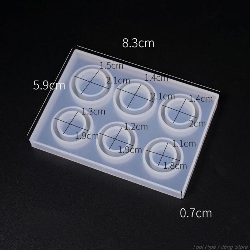 Flat Rings Mold Collection Handmade DIY Making Ring Jewelry Silicone Mold Crystal Epoxy Mould N09 20: D