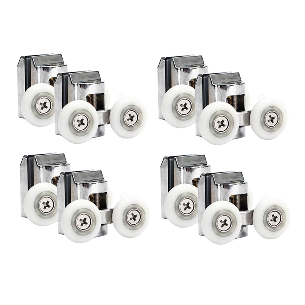 8 Pack Shower Door Rollers Bathroom Upper Sliding Runners Sliders Wheels