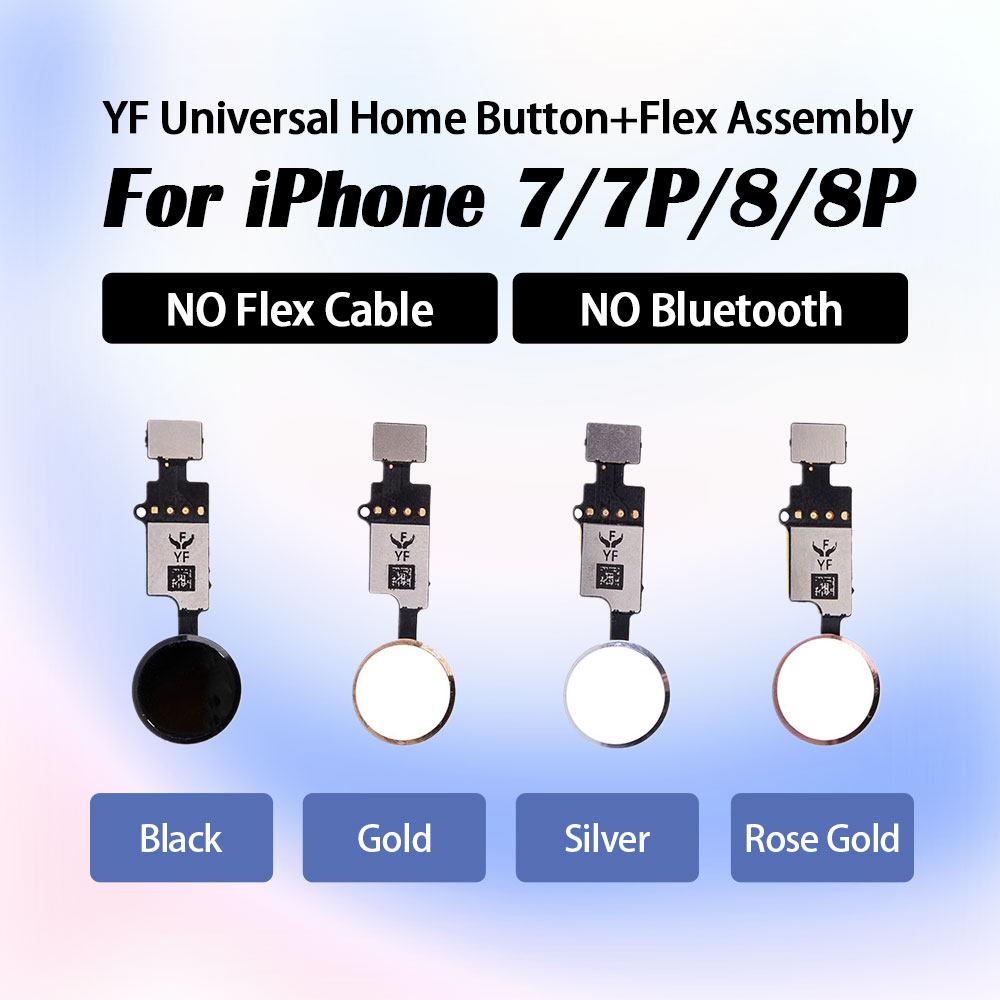 Elekworld-botón de inicio Universal YF para móvil, montaje flexible para iPhone 7/7P/8/8P, vuelta trasera, no incluye ID táctil, no necesita Bluetooth