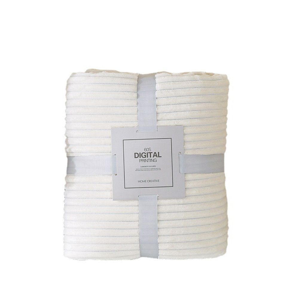 10070cm Camping Warm Cozy Lightweight Fuffy Throw Flannel Solid Color Blanket