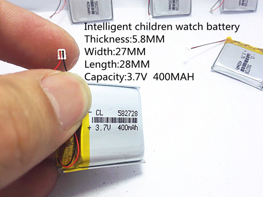 Batería recargable de iones de litio para niños, 3,7 V, 400mAh, para relojes inteligentes Q50, G700S, K92, G36, Y3, mp3, 582728, 602828, 10 Uds.