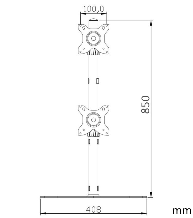 LCD-T900D 27"double LCD Monitor desktop Holder Arm Bracket 360 Degree Rotatable Computer table stand support bracket