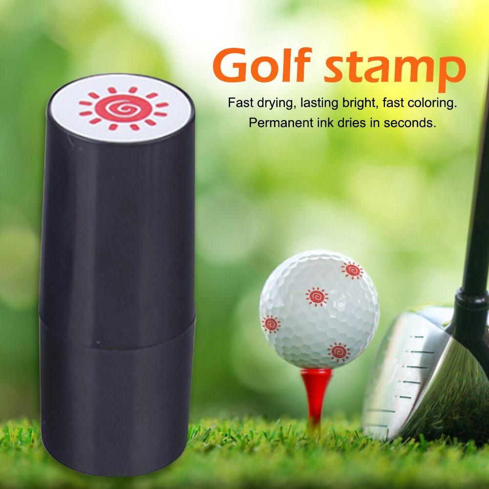 Golf Ball Stamp Marker Quick Drying Ink Golf Ball Stamper Random Pattern