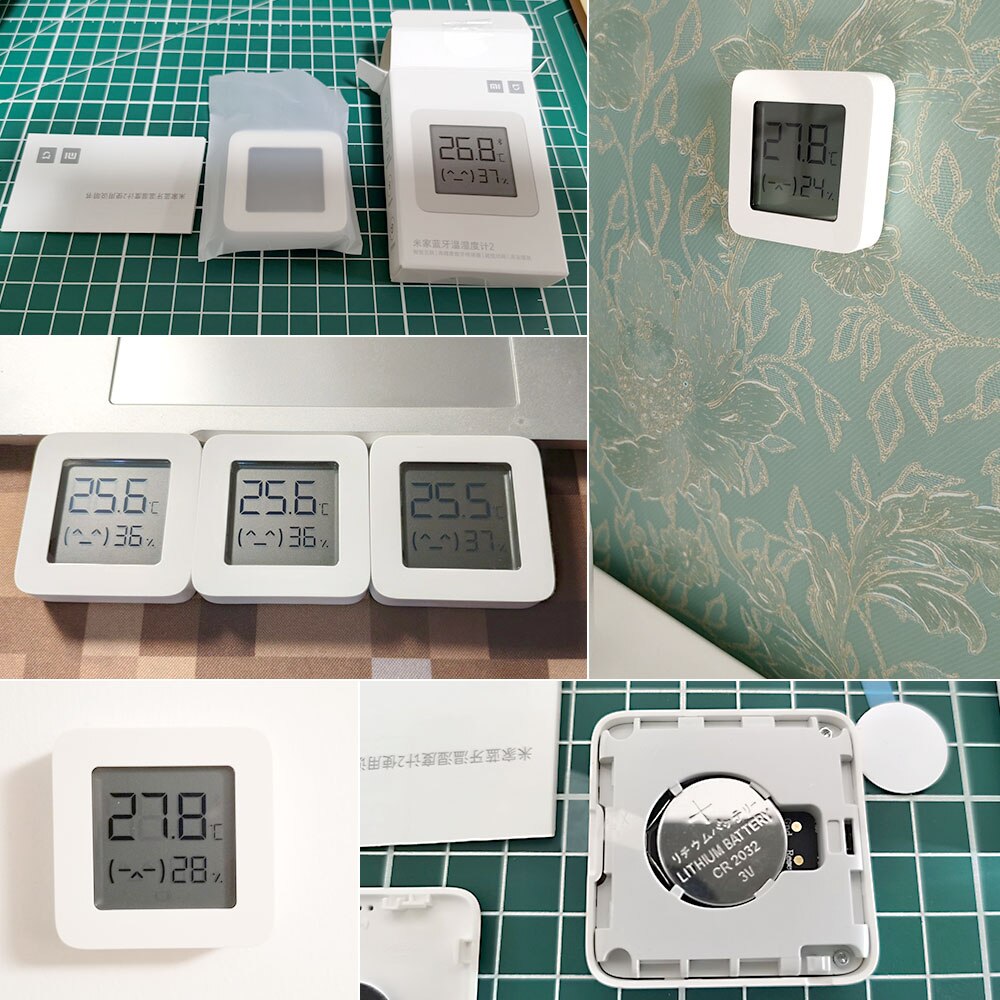 Xiaomi-termómetro Digital inteligente Bluetooth 2, higrómetro eléctrico inalámbrico, Sensor de humedad, funciona con la aplicación Mijia