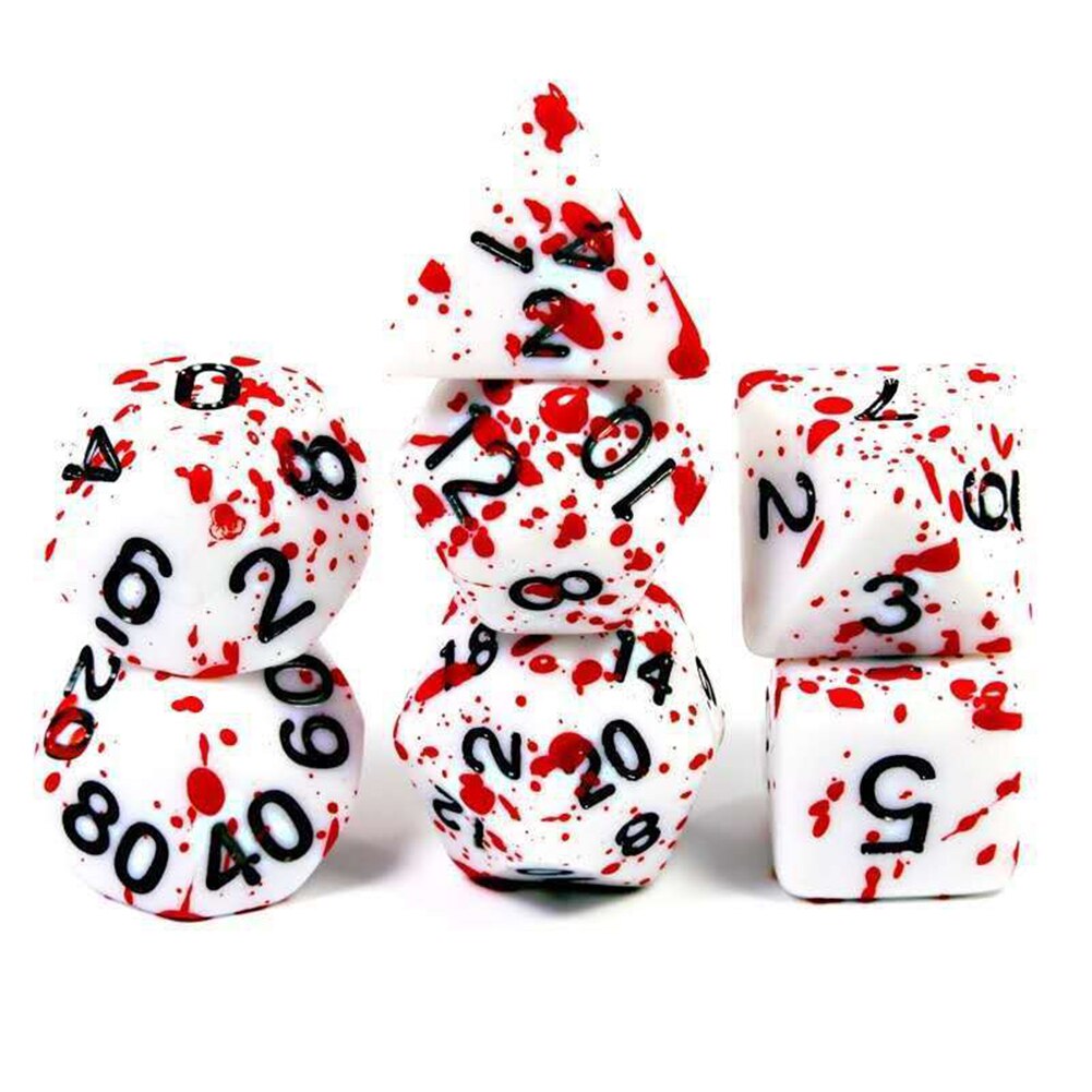 7pcs Polyhedral Dice Lightweight Games Playing Elements for RPG Multi-Sided Digital Table Game Funny Party Game Toy