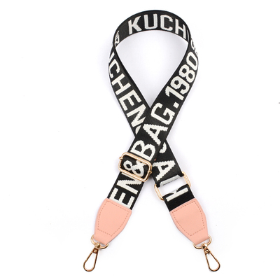 3,8 cm breit tasche strap gürtel Schulter gurt stoff Englisch buchstaben druck einstellbare 88 ~ 140cm dame taschen DIY zubehör