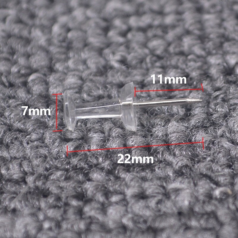 100pcs Plastic Clear Push Pins Transparent Decorative Thumbtacks Thumb Tacks Drawing Pin Cork Board Pins Stationery Supplies