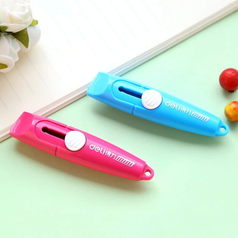 6 Mini Kartonenschneider Mit Schlüsselanhänger - Einziehbarer Brieföffner Für Pakete