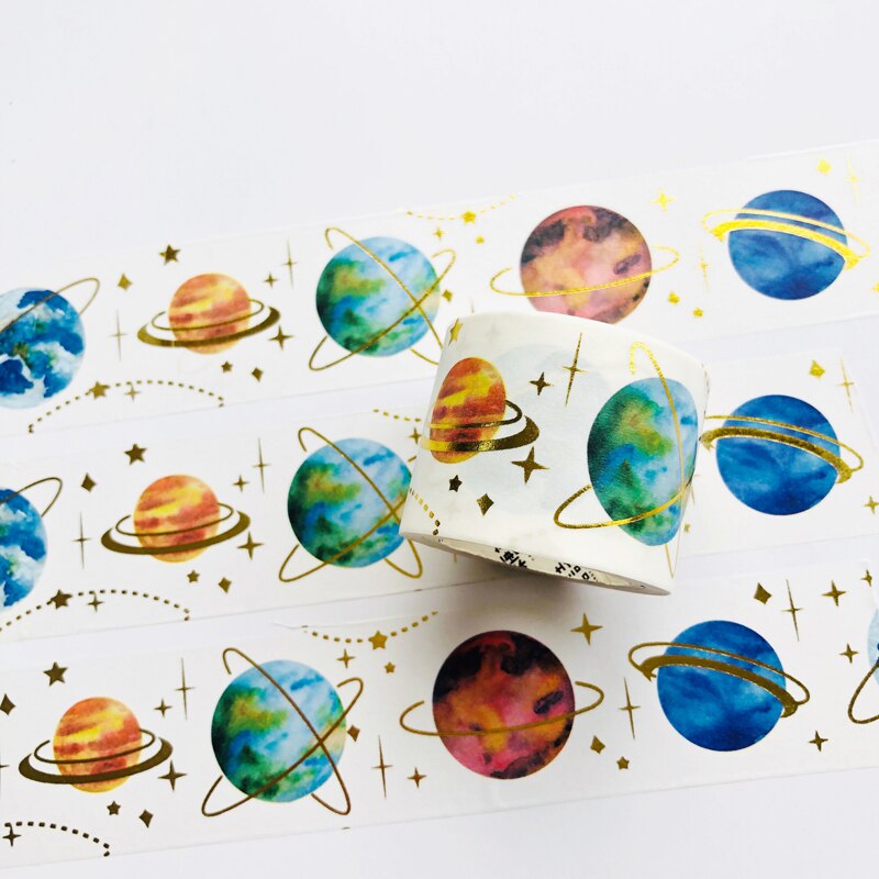 1 Roll 3.5cmX5M Mysterieuze Starry Planeten Papier Washi Masking Tape Album Notebook Decoratie