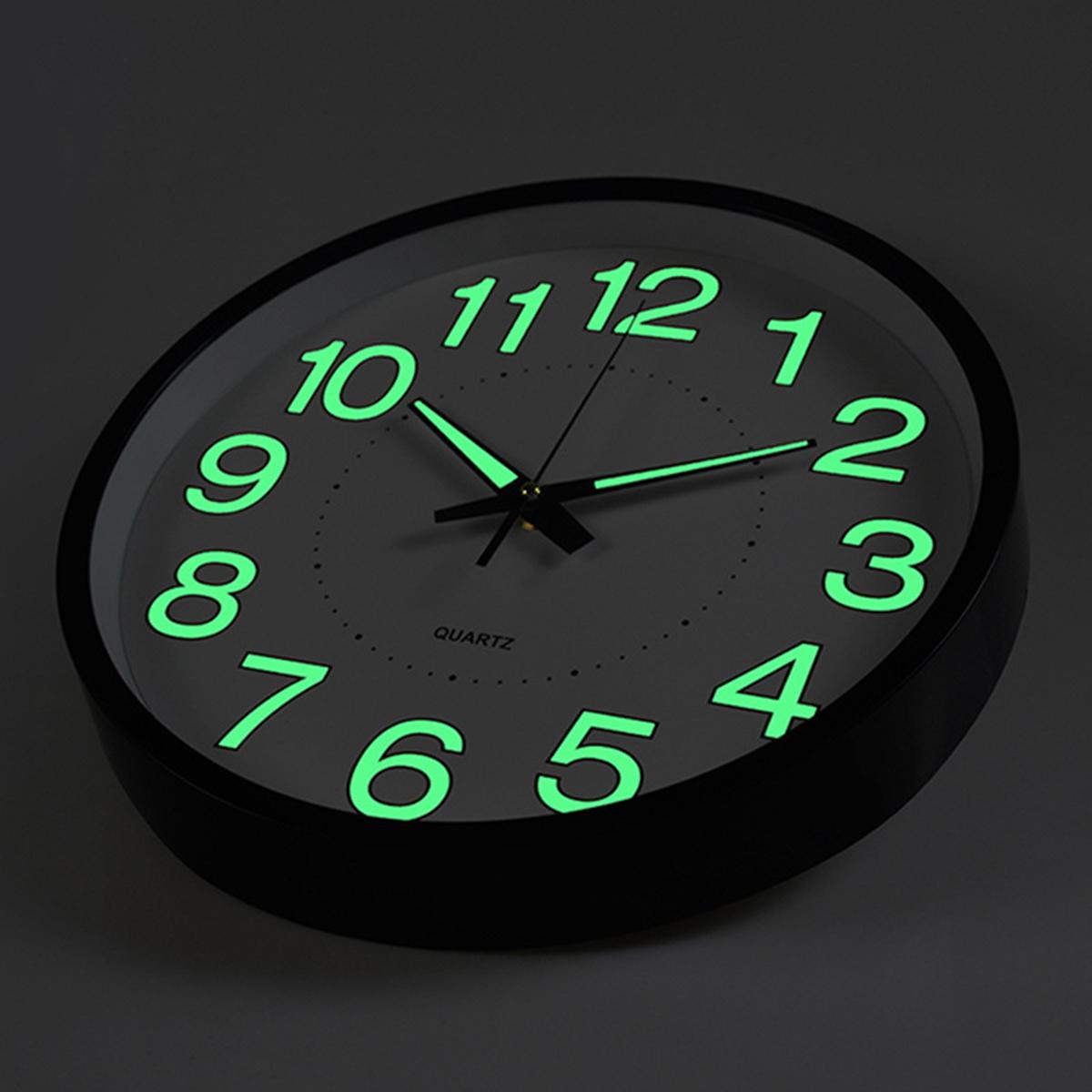 Wandklok Lichtgevende Nummer Opknoping Klokken Rustige Dark Gloeiende Wandklokken Moderne Horloges Home Decor Moderne Kerstcadeau