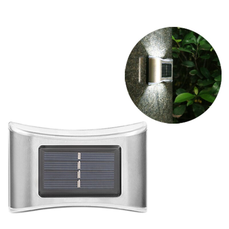 Solar Outdoor Wall Light Up and Down Outdoor Waterproof for Balcony Patio Courtyard Fence Lamps Garden Decor Solar LED Wall Lamp: 1pc white light