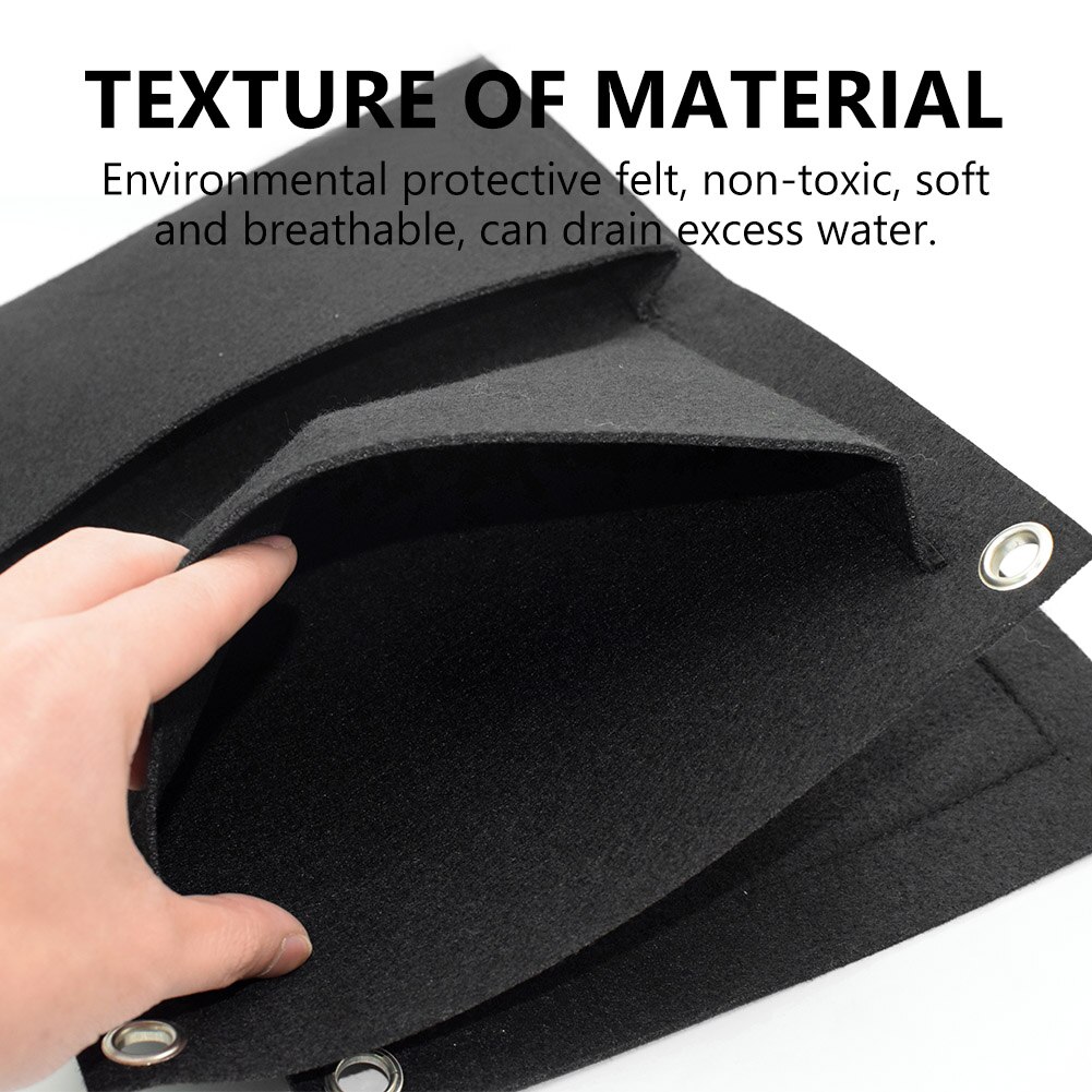 36 72 Pockets Planting Bags Pot Black Hanging Vertical Wall Garden Planter Flower Home Indoor Outdoor Balcony Gardening pocket