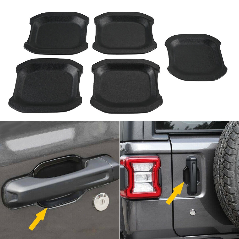 NICECNC Door Handle Bowl Recess Guard Trim Cover ABS for -20 Jeep Wrangler JL 4-Door High ABS