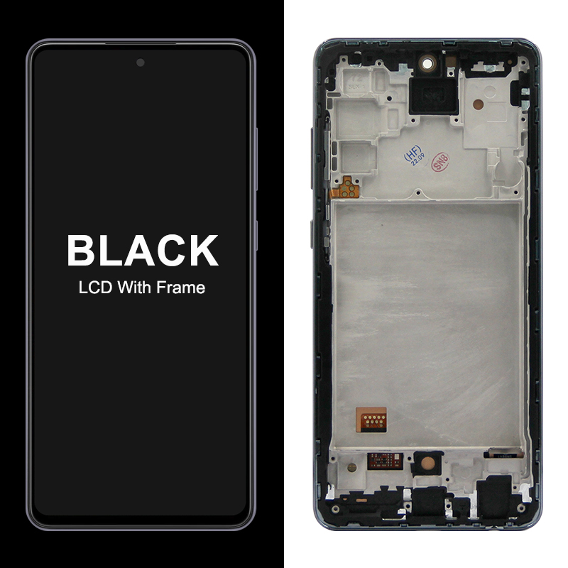 6.7 " aaa+ til samsung galaxy  a72 lcd-skærm med berøringsskærm, digitaliseringsenhed, udskiftning af sm -a725f,  , sm -a725f/ ds lcd: Hvid