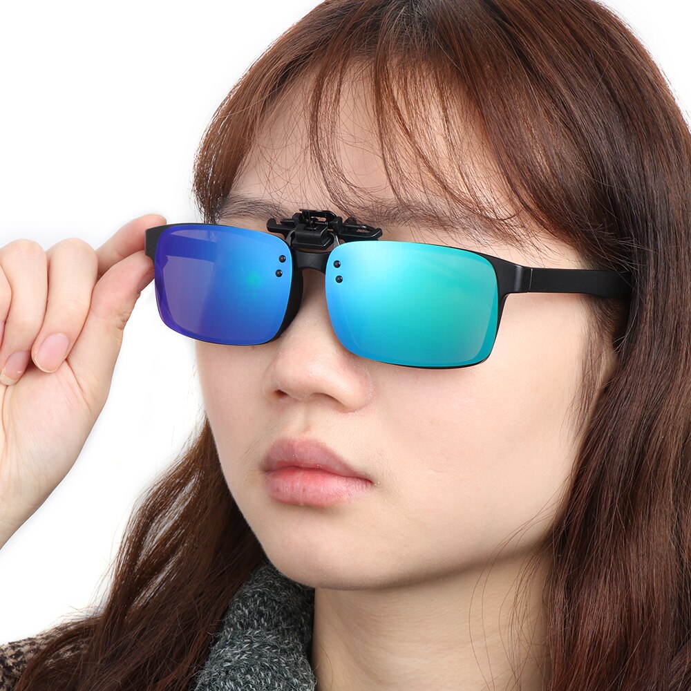 1Pc Clip-On Zonnebril Outdoor Draagbare UV400 Bescherming Gepolariseerde Brillen Anti-Glare Rijden Bril Op Flip zonnebril
