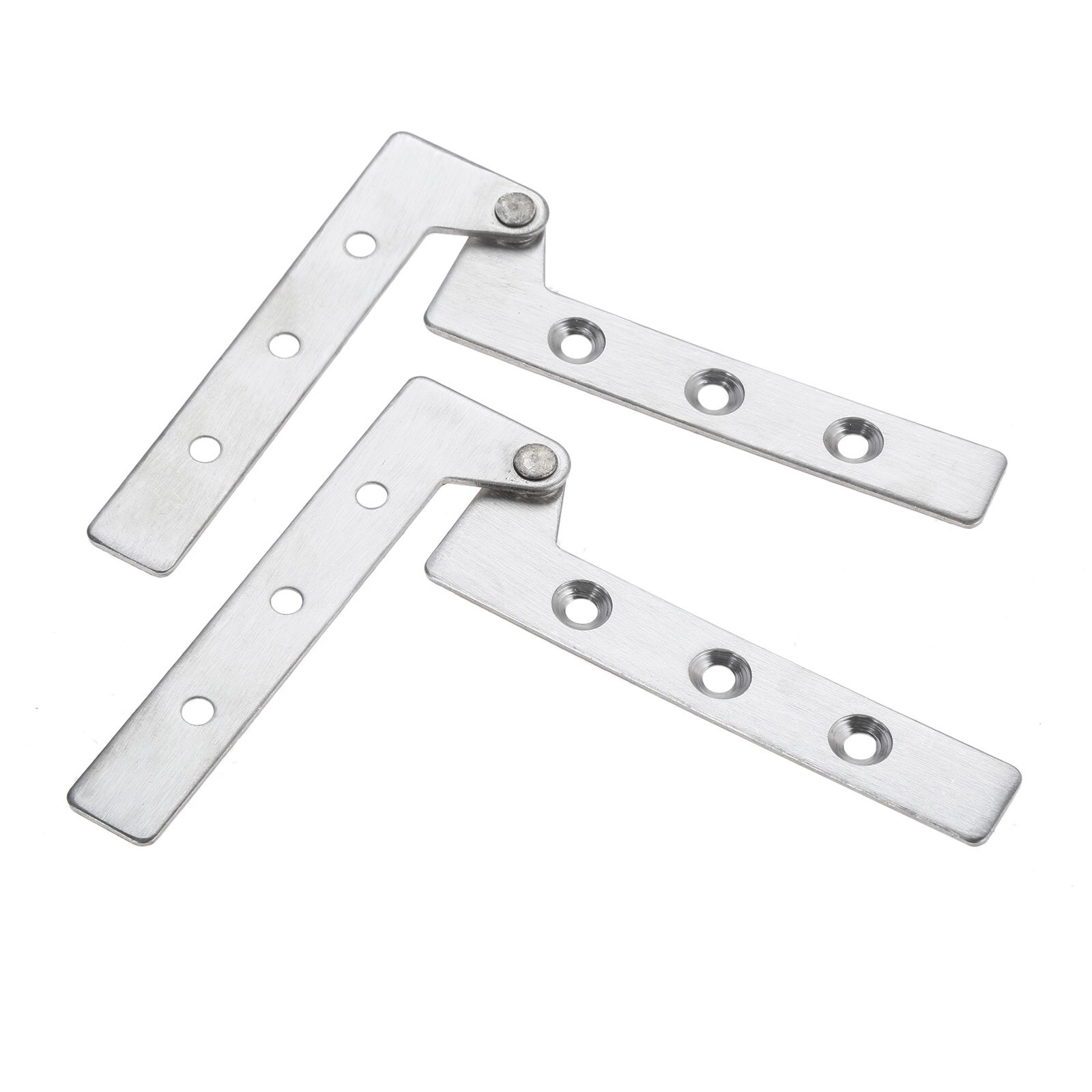 DRELD 2 Pcs Stainless Steel Seven-word Hinge 360 Degree Rotation Hidden Hinge Cabinet Door Hidden Furniture Hardware Hinge: 2mm