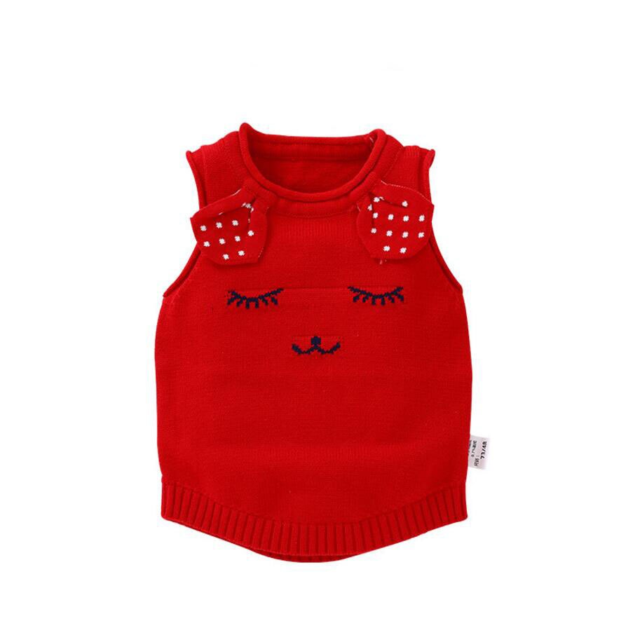 Leuke Verlegen Meisje Patroon Baby Trui Vest Baby Meisje Vest Baby Herfst Lente Outfit O-hals Gebreide Kleding 4 Kleuren Voor 1-3T
