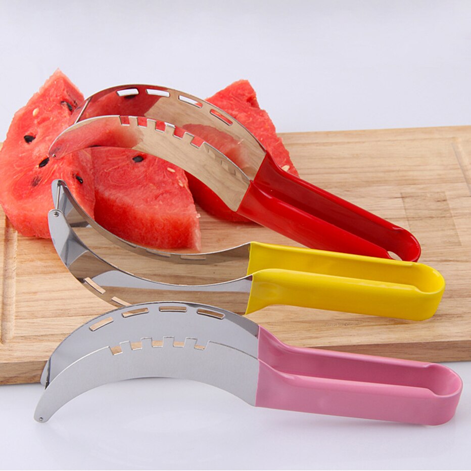 Basedidea – trancheuse à pastèque en acier inoxydable, coupe-pastèque facile avec couvercle antidérapant, coupe-Melon rapide