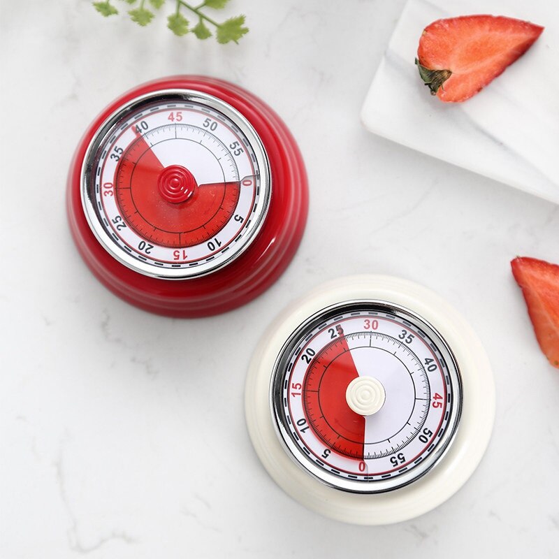 Kitchen Timer Alarm Stainless Steel Kitchen Timer Magnet Clock Round Cooking Count Up Countdown