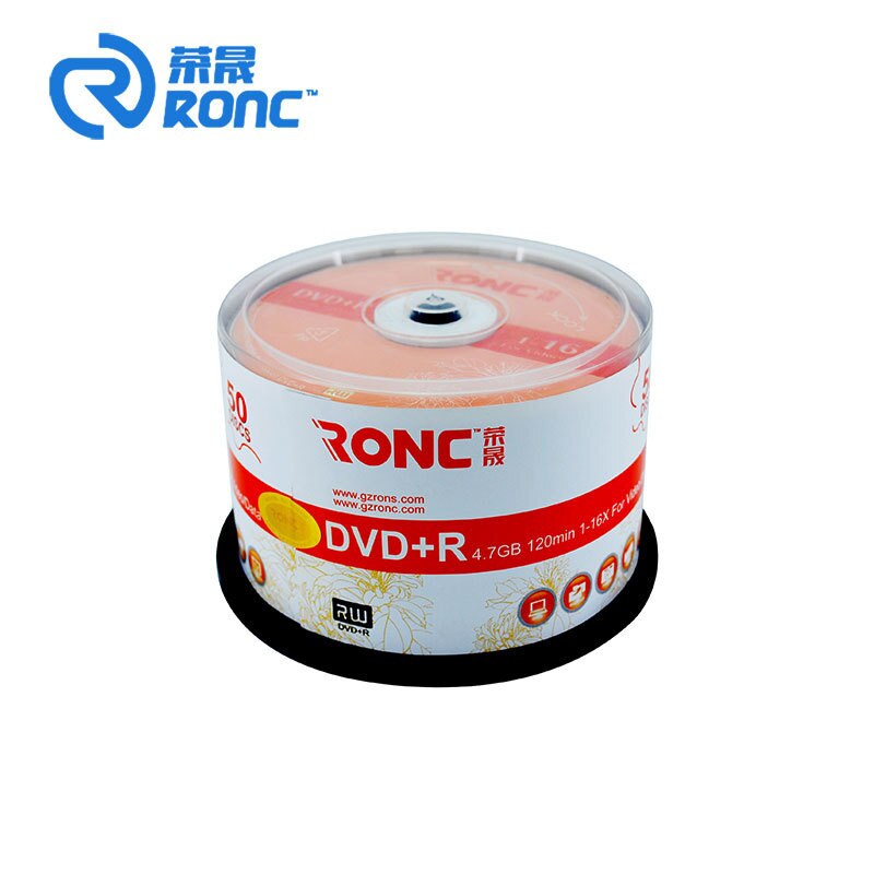 25 Discs Ronc Blank Printed 4.7 GB 16X DVD+R Gold Discs