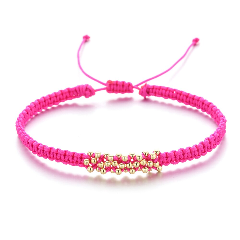 ZMZY Handmade Miyuki Bead Bracelet For Women Jewellery Boho Pulsera Beads Thin Jewelry Flower Bracelets Summer: SL423-pink