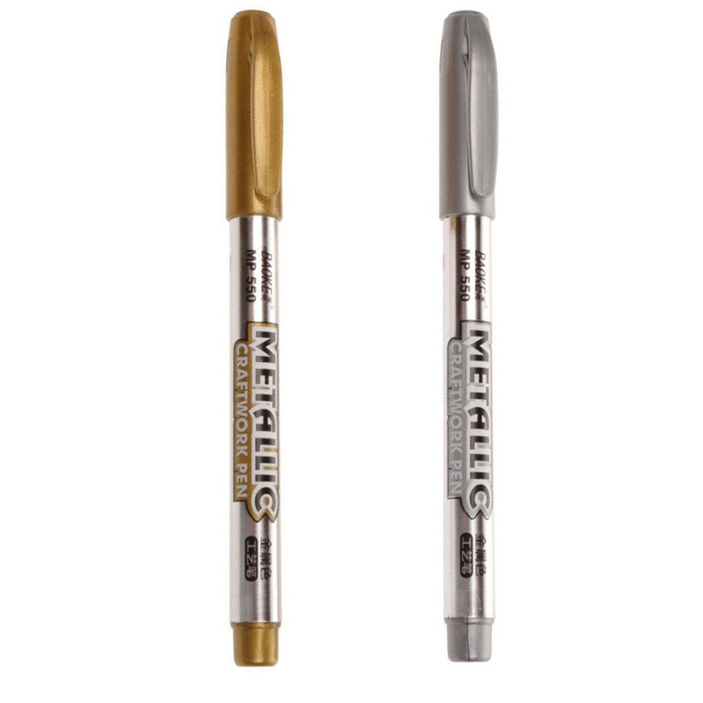 Diy Crafting Metallic Pen Goud Zilver Plastic Marker Schilderen Metallic Pennen