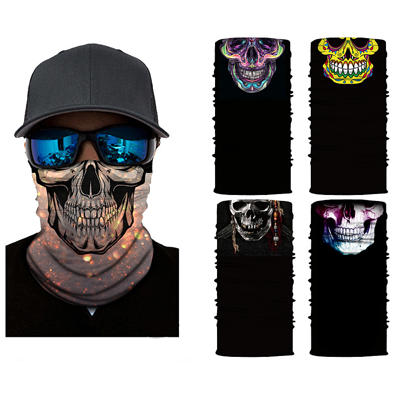 Stirnband Bandana Schädel Gesicht Maske Schal Maske Geist Sturmhaube Masken Radfahren Kopf Schal Nacken Halloween Party Gesicht Maske