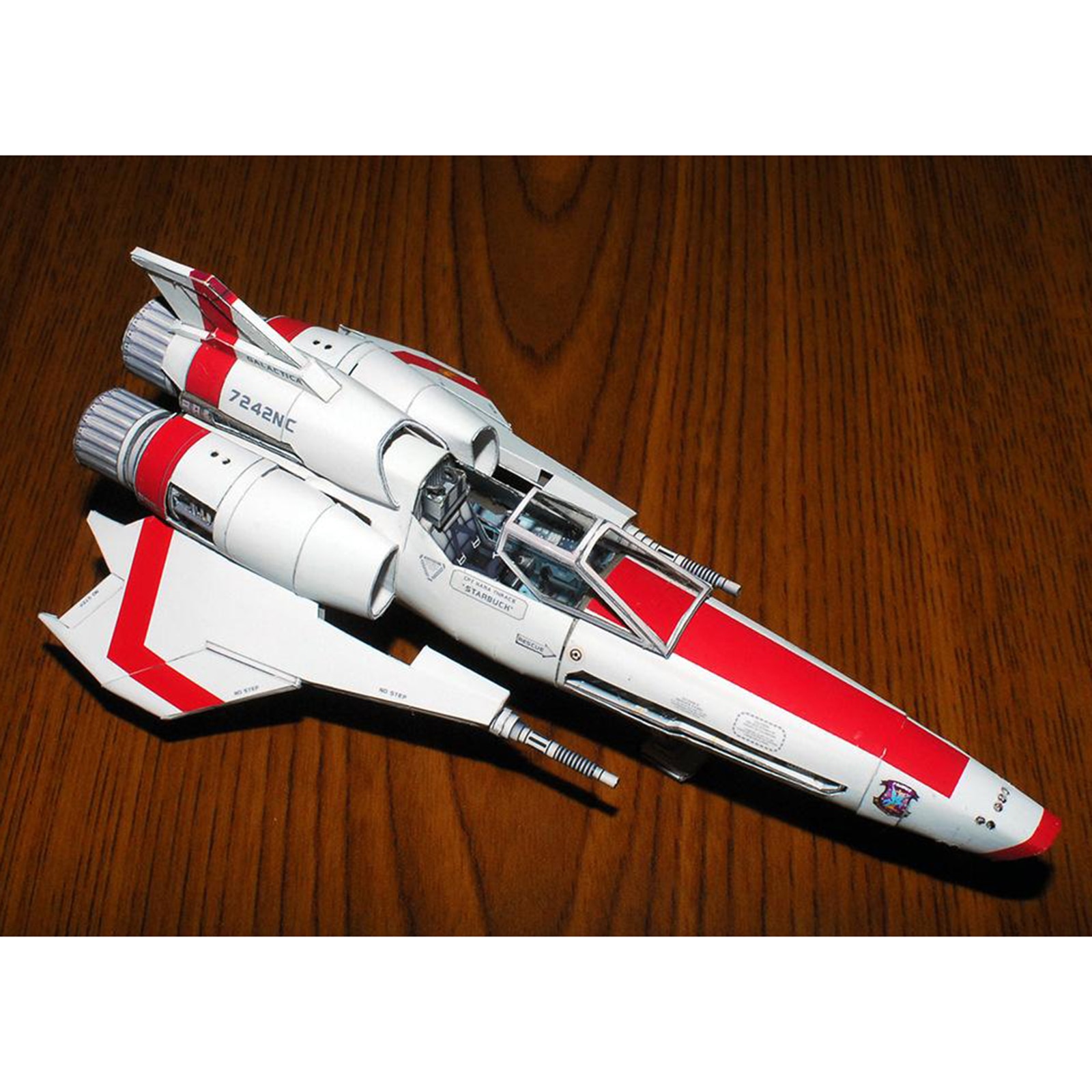 Battlestar Galactica s 2 Mk2 Papier Modell DIY Handgemachte Spielzeug Garage Bausatz Papier Handwerk Hause Schreibtisch Dekoration
