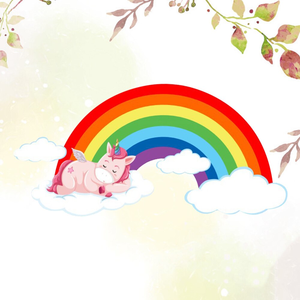 Rainbow Wall Stickers Wallpaper Unique Wall Decal Decorative Sticker for Kids Living Room Bedroom