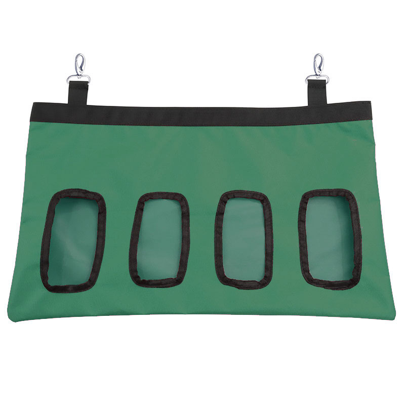 Kaninchen Heu Zubringer 4 See Kaninchen Heu Ballen Heu Gras Lagerung Tasche mit Hängenden Haken Ebene Zubringer Tasche: Grün 4 Löcher