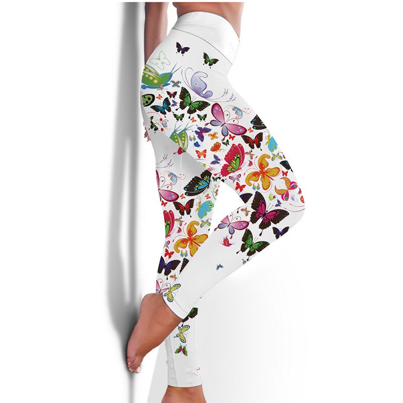 Pantaloni sportivi da Yoga stampati per abbigliamento sportivo da donna calzamaglia da palestra elastica a vita alta pantaloni sportivi da allenamento da donna: XXL