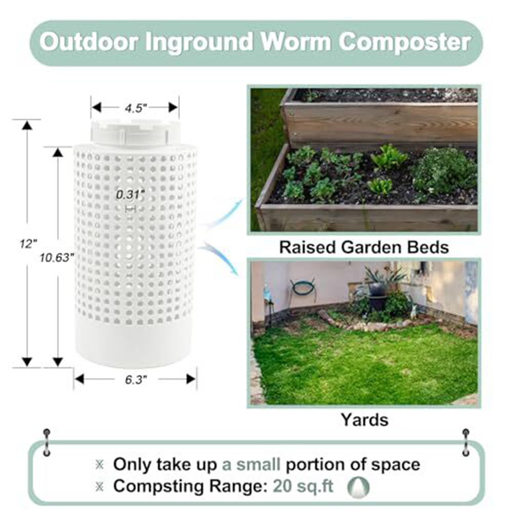 Outdoor Compost Bin Worm Compostering Bin Worm Farm Compost Bin Kit Voor Ingegraven Insect Composter Voor Kleine Bloempotten Tuin