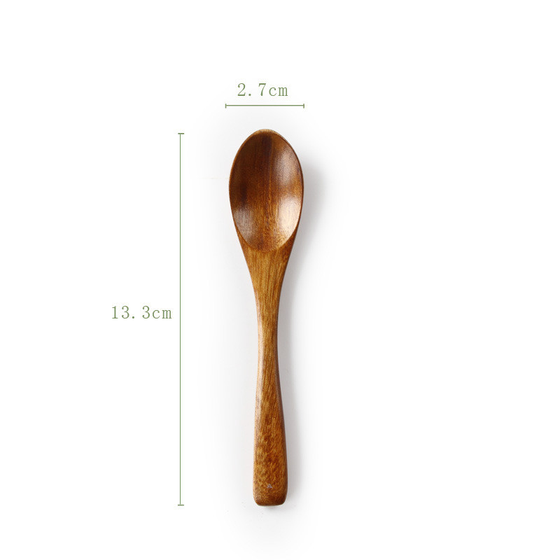 Cuchara de madera de bambú para cocina, utensilio de cocina, cuchara de té, sopa, Catering, cucharas de café para Kicthen Home restaurante: 01