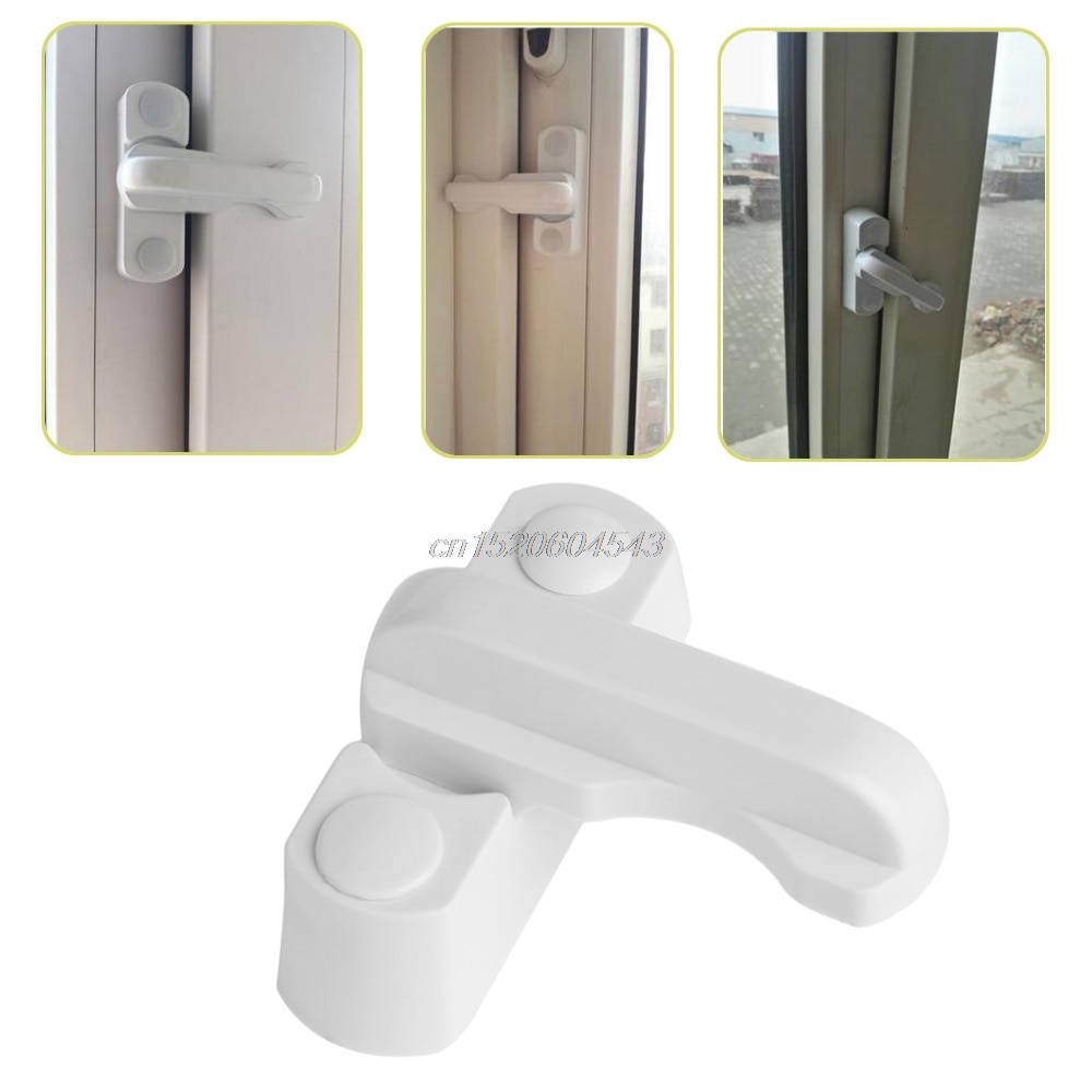 Plastic Child Safe Security Window Door Sash Lock Safety Lever Handle Sweep Latch Hardware Locks R06 Whosale&amp