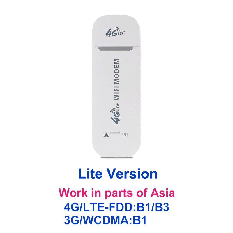 Tianjie Wifi Router 100Mbps Usb Modem Draadloze Breedband Mobiele Hotspot Lte 3G/4G Unlock Wingle Dongle: Lite Version