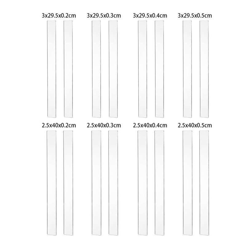 moule silicone pâtisserie outils pâtisserie Règle d&#39;équilibre pour rouler des biscuits en acrylique, 2 pièces, pour Fondant, glaçage, règle d&#39;épaisseur de Biscuit, accessoires de cuisson plus lisse