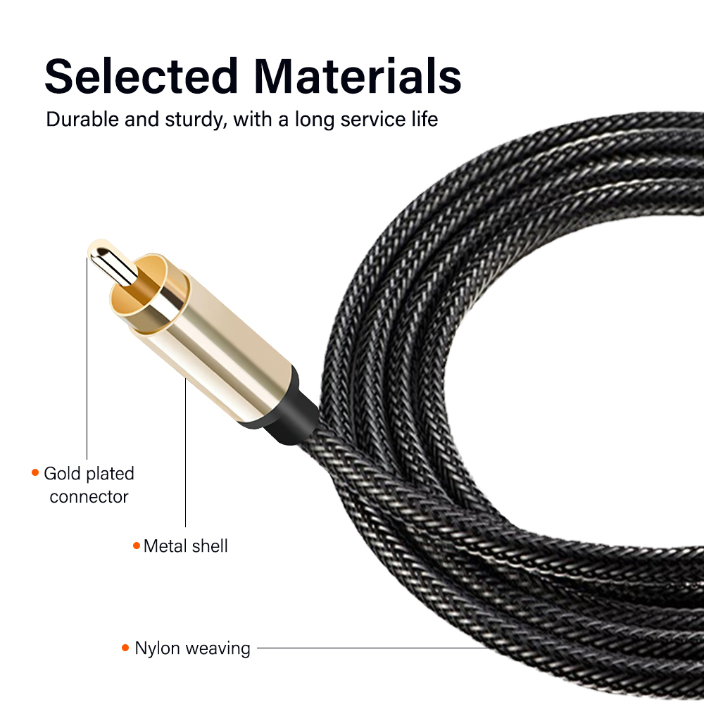 RCA Coaxiaal Naar 3.5mm TRRS Kabel Voor Telefoon Laptop TV Auto S/PDIF Adapter Converter 3.5mm Jack Phono Plug 0.5/1/2/3/5 Meter Lang