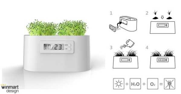 Plant Klok-Mini Power Station-Bloempot Vorm Klok