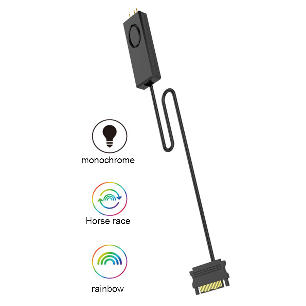 ARGB Controller Computer Tragbare Für 3Pin 5V Fall Office Home LED Beleuchtung Universal Kühlsystem Trab Lampe SATA Pin