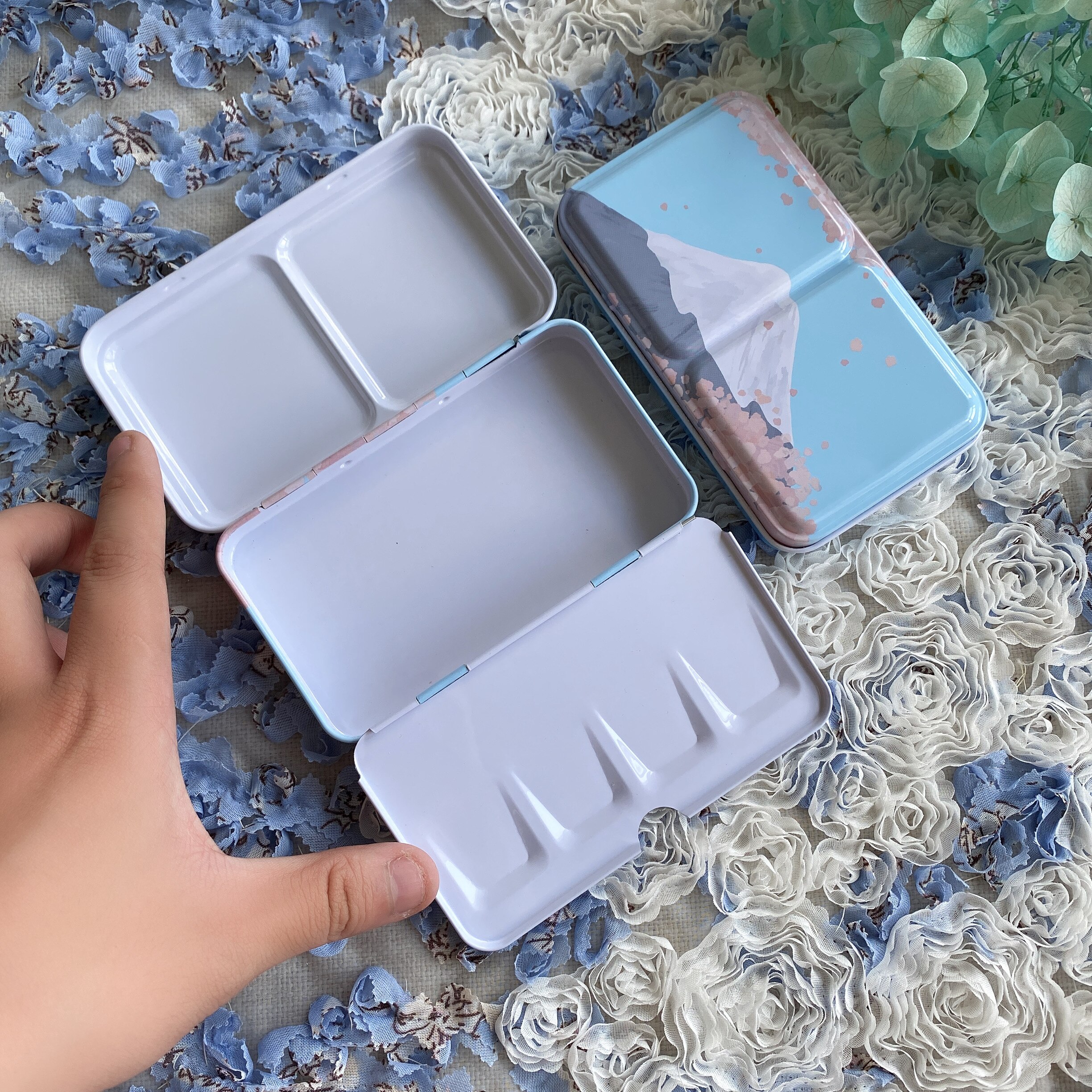 Aquarel Verf Doos 12/24 Kleur Sub-Verpakking Lege Doos Platte Bodem Acryl Verf Doos Schilderij Draagbare Doos: 5