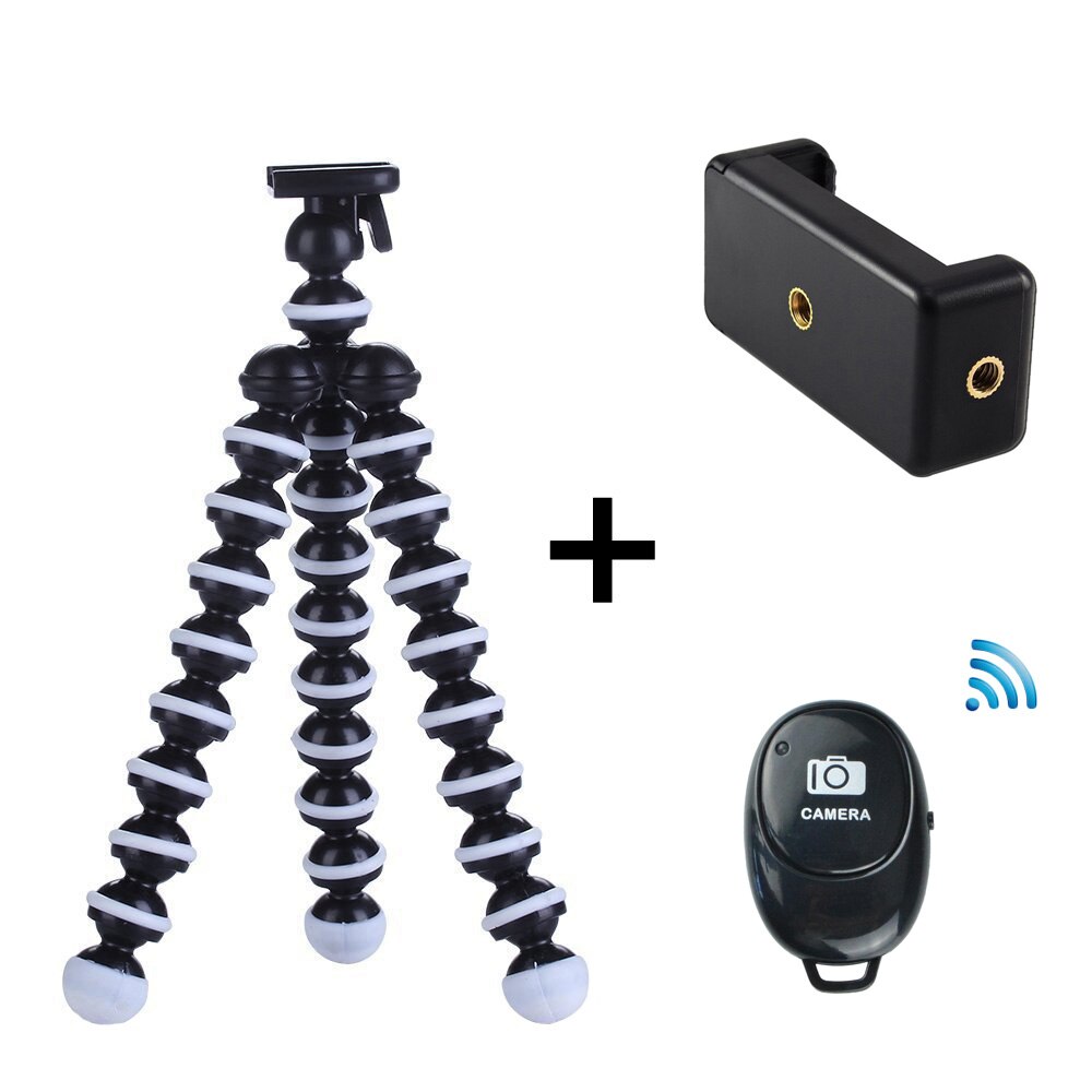 GAQOU Mini Octopus Tripod Bracket Remote Shutter Portable Flexible For Gopro Camera Mobile Phone Tripods Foldable Desktop Stand: NO 2