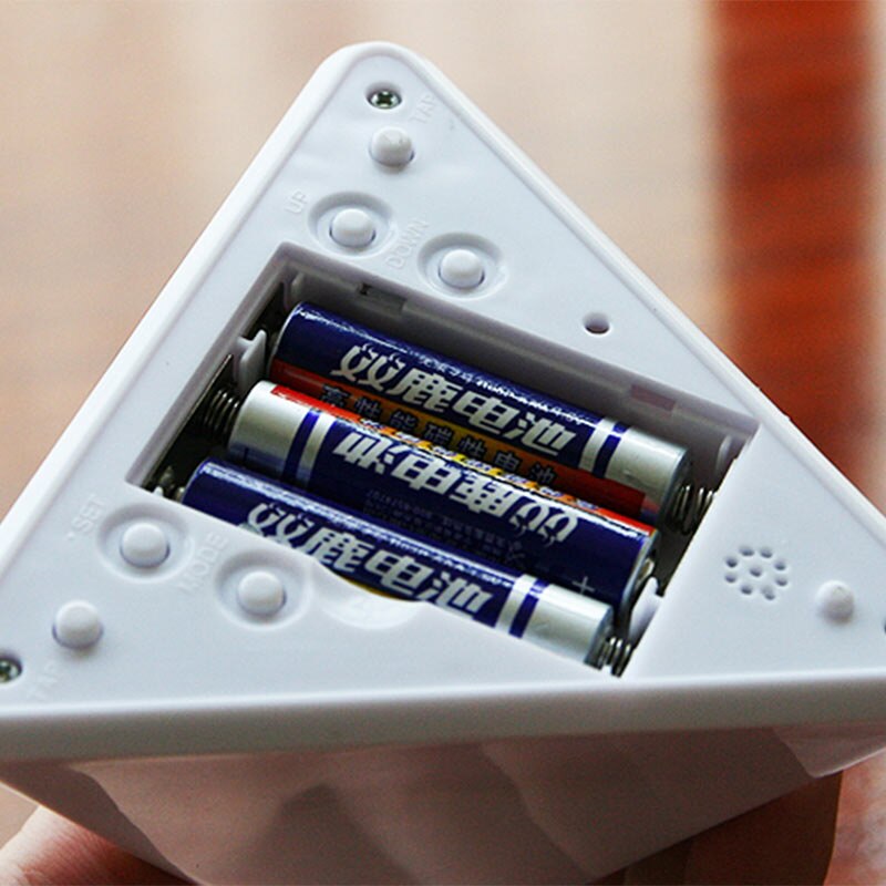 7 LED Home Office Desk Pyramid Digital Backlight Color Everchanging Table Alarm Clock Thermometer LED Display K802