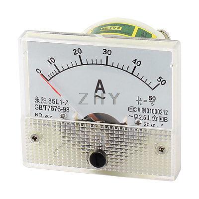 85L1 AC 0-50A Analoge Ampèremeter Analoge Panel Ampèremeter Meter Wit
