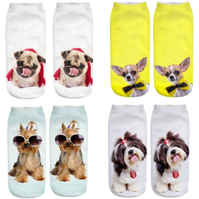 3D Afdrukken Kinderen Sokken Hond Mode Unisex Jongens Meisjes Christmas Sokken Lage Ankle Grappige Sok Voor 8-16T Kids