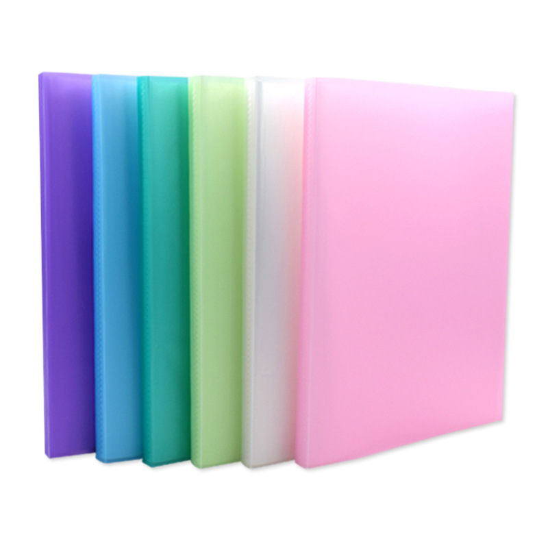 Coloffice A4 Loose-Leaf Folder Transparent Color Paper Folder Plastic File Book Student Paper Classification Folder Stationery